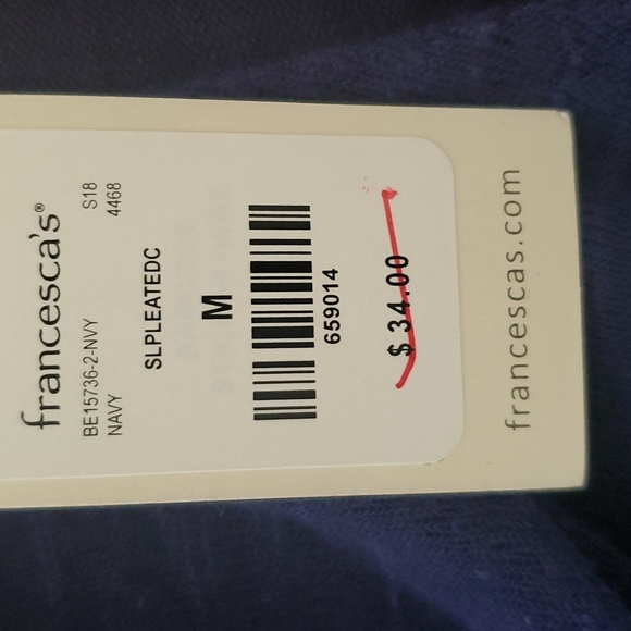 Francesca's Blue Tank with Ruffles - Picture 4 of 5